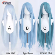 Load image into Gallery viewer, 73 Colors 100cm Long Straight Cosplay Wig Anime Compatible Universal Omopinenet Heat Resistant Synthetic Hair Wigs + Wig Cap