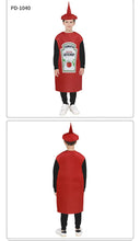 Load image into Gallery viewer, Cosplay French Fries Costumes for Kids Cos Snack Ketchup Tomato Paste Chocolates Butter Sauce Mustard Clothing Halloween Costume