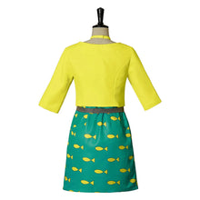 Load image into Gallery viewer, Princess Carolyn Cosplay Costume Yellow Coat Green Dress Full Suit for Women Halloween Carnival Fancy Outfit