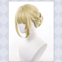 Load image into Gallery viewer, UWOWO Evelyn Wig Game Zenless Zone Zero / ZZZ Evelyn Chevalier Cosplay Wig Yellow Gold Hair Halloween Wig