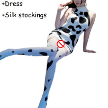 Load image into Gallery viewer, Cos Cow Cosplay Costume Maid Anime Girl Backless Lingerie Turtleneck Sweater Japanese Cute Clothing Lolita Uniform with Stocking