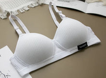 Load image into Gallery viewer, 2PCS/Set Women Seamless Bra Panties Set Sexy Stretch Sport Bra Thong Briefs Style Panty Bralette Crop Top Intimates Lingerie Set