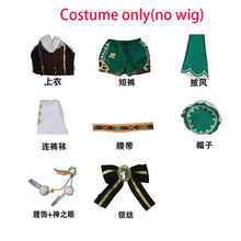 Load image into Gallery viewer, Venti Cosplay Costume Vest Shorts Hat Stockings Venti Outfits Barbatos Wendi Windy Outfits Anime Comic Con