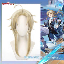 Load image into Gallery viewer, IN STOCK UWOWO Honkai: Star Rail Cosplay Wig Yanqing Cosplay Wig Yellow Hair