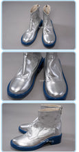 Load image into Gallery viewer, UWOWO Vocaloidd Mikku Snowy Cosplay Shoes Red Boots Silver Boots For Halloween Winter Cosplay