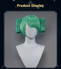 Load image into Gallery viewer, UWOWO League of Legends/LOL: Gwen Prestige Crystal Rose Wildd Rift WR ASU Cosplay Wig High Quality Light Green Hair