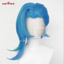 Load image into Gallery viewer, UWOWO Jinx Wig Game LOL: Arcane2 Fractured Jinx Cosplay Costume Wig Long Lace Wig Blue Hair Heat Resistant