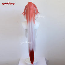 Load image into Gallery viewer, UWOWO Changli Wig Game Wuthering Waves Changli Cosplay Wig With Tonytail Long Hair Red and White