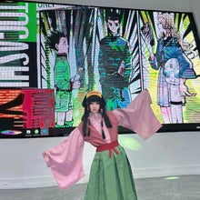 Load image into Gallery viewer, Anime Alluka Zoldyck Cosplay Costume Aruka Zorudikku Pink Green Japanese kimono Wigs Headwear Halloween Party Dressing