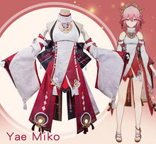 Load image into Gallery viewer, IN STOCK UWOWO Yae Miko Cosplay Costume Game Genshin Impact Cosplay Guuji Yae Figure Dress Party Outfit Yae Halloween Costumes