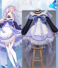 Load image into Gallery viewer, 【Wetrose】In Stock Kokomi Maid Cosplay Costume Genshin Impact Artist's Exclusive Fanart Sangonomiya Dress Set Wig Halloween Xmas