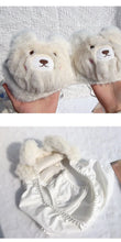Load image into Gallery viewer, Cartoon Bear Students Plush Sexy Comfortable Wireless Bra & Brief Sets Comfortable Lingerie Japanese Girls Winter Underwear