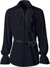 Load image into Gallery viewer, Medieval Halloween Costumes Autumn Casual Shirts Steampunk Cosplay Bandage Long Sleeve Ruffled Shirt Gothic Blouse Tops