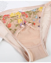 Load image into Gallery viewer, Sexy Embroidery Lingerie Lace Floral Women Underwear Bones Push Up Bra Romantic Girl Bras And Panties Set Female Beautiful Sets