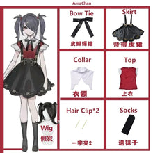 Load image into Gallery viewer, 【Wetrose】In Stock NEEDY GIRL OVERDOSE Amechan K Angel Cosplay Costume Game Seifuku Full Set JK Chou Zetsu Sai Kawa Ten Shi Chan