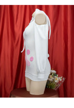 Load image into Gallery viewer, Anime Bunny Girl Cosplay Costumes Women Kawaii White Plush Hooded Bodysuit Cute Rabbit Ears Pajamas Sexy Shoulder Hoodies Dress