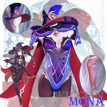 Load image into Gallery viewer, Anime Game Genshin Impact Mona Cosplay Costumes Jumpsuit Halloween Costume for Women Carnival Party Sexy Uniform Wig Clothing
