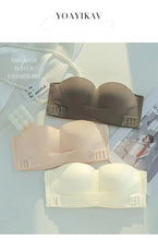 Load image into Gallery viewer, Big Breasts Underwear Sexy Lingerie S-Xl Plus Size Front Buckle Seamless One-piece Bra Cup Invisible Strapless Bra For Women