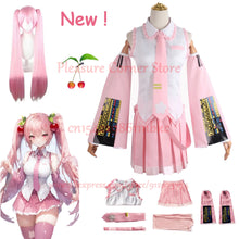 Load image into Gallery viewer, NEW Pink Miku Cosplay Costume Clothes Hatsune Miku MIKU Anime Cosplay Costume JK Skirt Pink Miku Suit Wig Accessories Halloween