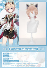 Load image into Gallery viewer, UWOWO Dahlia Wig Game Genshin impact Dahlia Cosplay Wig Short Pink Hair Halloween Wig