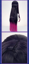 Load image into Gallery viewer, UWOWO Hysile Wig Game Honkai Star Rail Hysile Cosplay Wig Helektra Cosplay Wig Long Hair Black Purple Wig Halloween Wig