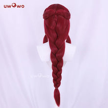 Load image into Gallery viewer, UWOWO Ahri Wig Game League of Legends/LOL: Foxfire Ahri 2023 ASU Cosplay Wig Long Hair with Ear Brown Red Hair 80CM