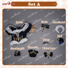 Load image into Gallery viewer, LAST BATCH UWOWO Exclusive Navia Cosplay Genshin Impact Fanart Navia Maid Cosplay Costume with Bow Maid Dress Halloween Costumes