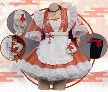 Load image into Gallery viewer, IN STOCK UWOWO Yoimiya Cosplay Maid Costume S-3XL Genshin Impact Fanart Cosplay Yoimiya Cosplay Yoimiya Maid Dress Halloween Cos