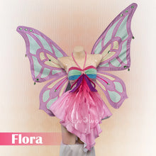 Load image into Gallery viewer, IN STOCK UWOWO Bloomm Enchantixx Flora Cosplay Costume Big Fairy Wings Cosplay Outfit Butterfly Fairy Women Wing