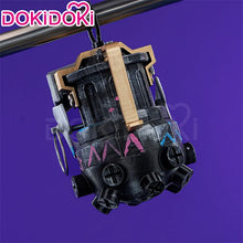 Load image into Gallery viewer, IN STOCK Jinxx Wig Game DokiDoki-R Women 38cm Hair Jinxx Cosplay Mask Tattoo Necklace Nails Bun Wig Luminous Ball Free Cap