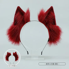 Load image into Gallery viewer, Cat Ear Headband Kawaii Fox Ear Lolita Cosplay Headwear Japanese Fluffy Hair Accessories Adjustable Ear Jk Role Play Headdress