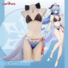 Load image into Gallery viewer, LAST BATCH UWOWO Ganyu Cosplay Swimsuit Exclusive Game Genshin Impact Fanart Ganyu Costume Swimming Bra Panties Full Halloween