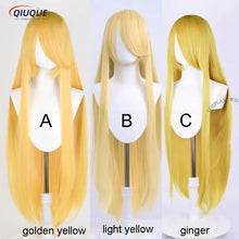 Load image into Gallery viewer, 73 Colors 100cm Long Straight Cosplay Wig Anime Compatible Universal Omopinenet Heat Resistant Synthetic Hair Wigs + Wig Cap