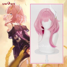 Load image into Gallery viewer, UWOWO Cyrene Wig Game Honkai Star Rail Cyrene Cosplay Wig Short Pink Hair Halloween Wig