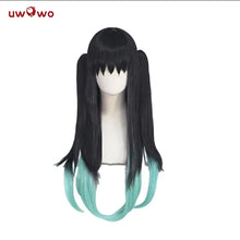 Load image into Gallery viewer, UWOWO Muichiro Cosplay Wig Tokitou Muichiroo Cosplay Hair Wigs 48cm Black-Gradient Long Wig Halloween