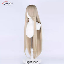 Load image into Gallery viewer, 73 Colors 100cm Long Straight Cosplay Wig Anime Compatible Universal Omopinenet Heat Resistant Synthetic Hair Wigs + Wig Cap
