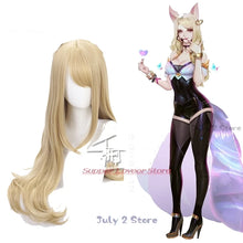 Load image into Gallery viewer, Game LOL Spirit Blossom Ahri Cosplay KDA Tight Costume Sexy Girls Anime Dress Jumpsuits Party Halloween Suits Wig Ears Fullset