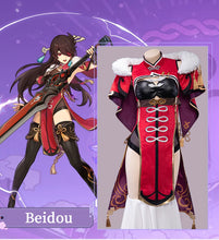 Load image into Gallery viewer, IN STOCK UWOWO Genshin Impact Beidou Cosplay Game Liyue Uncrowned Lord of the Ocean Halloween Christmas Costume Outfit For Women