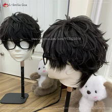 Load image into Gallery viewer, P3RE Amamiya Ren Cosplay Wig Black Wigs P5 JOKER Anime Cosplay Wig For Kurusu Akira Heat Resistant Synthetic Hair Halloween