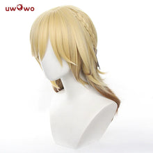 Load image into Gallery viewer, IN STOCK UWOWO Kaveh Cosplay Wig Middle Yellow Hair 50CM Long Heat Resistant For Halloween Cosplay Wear Outfit Wigs