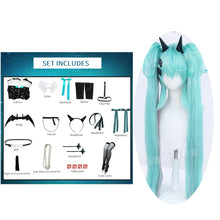 Load image into Gallery viewer, Women Sexy Demon Miku Cosplay Costumes Anime Devil Hatsune Cosplay Uniform Dress Wigs Wings Suit With Horns Tail Halloween Party