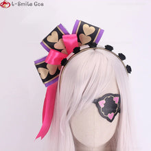 Load image into Gallery viewer, VTuber NIJISANJI lLUNA Maria Marionette Cosplay Wig 42cm Short Pink Ponytail Heat Resistant Synthetic Hair Party Wigs + Wig Cap