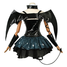 Load image into Gallery viewer, Women Sexy Demon Miku Cosplay Costumes Anime Devil Hatsune Cosplay Uniform Dress Wigs Wings Suit With Horns Tail Halloween Party