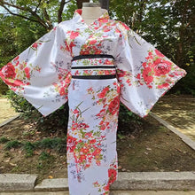 Load image into Gallery viewer, Cosplay Costume Traditional Japanese Kimono Japanese Style Elegance Sakura Girl Kimono Dress Asian Printed Floral