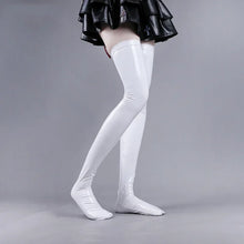 Load image into Gallery viewer, Patent Leather Thigh High Latex Stockings Women's Glossy Long Socks For Party Club Cosplay Lingerie Sexy Skinny Catsuit Stocking