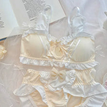 Load image into Gallery viewer, Japanese Cute Girl Lace Bra Set Hollow Sexy Sweet Rimless Underwear Bras for Women