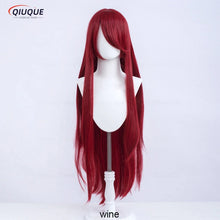 Load image into Gallery viewer, 73 Colors 100cm Long Straight Cosplay Wig Anime Compatible Universal Omopinenet Heat Resistant Synthetic Hair Wigs + Wig Cap