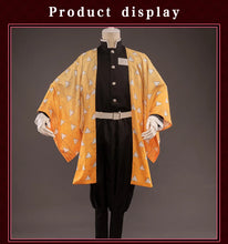 Load image into Gallery viewer, LAST BATCH UWOWO Zenitsuu Cosplay Costume New Design Haori Coat Uniform Shirt Pants Belt Halloween Costumes