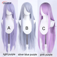 Load image into Gallery viewer, 73 Colors 100cm Long Straight Cosplay Wig Anime Compatible Universal Omopinenet Heat Resistant Synthetic Hair Wigs + Wig Cap