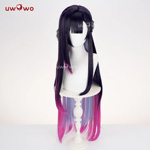 Load image into Gallery viewer, UWOWO Hysile Wig Game Honkai Star Rail Hysile Cosplay Wig Helektra Cosplay Wig Long Hair Black Purple Wig Halloween Wig